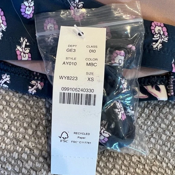 J.Crew • U-front Bandeau Bikini Top in Best Buds • Size XS - Picture 4 of 4